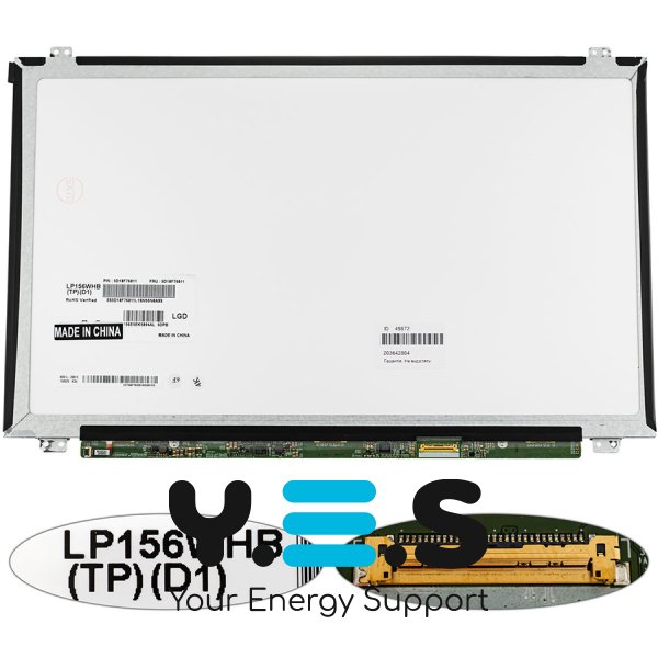 Матриця 15.6" LP156WHB-TPD1 1366x768 eDP 30pin LED Slim матова, роз’єм справа знизу (renew)