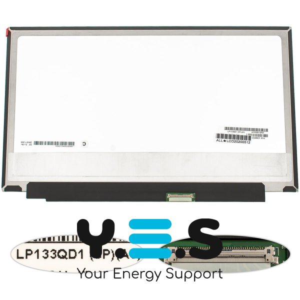 Матриця LP133QD1-SPA3 13.3" 3200×1800, eDP 40pin, LED Slim, глянець, розʼєм справа знизу
