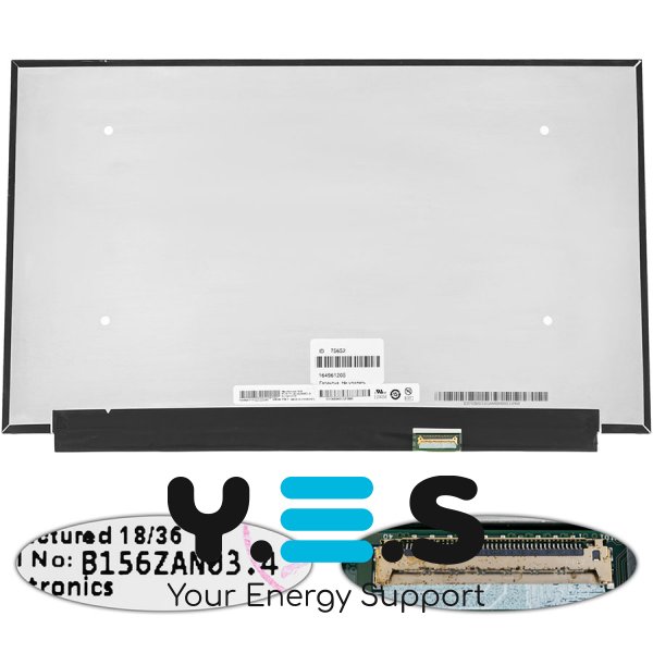 Матриця 15.6" B156ZAN03.4 4K 3840×2160 IPS LED eDP 40pin Slim матова (розʼєм справа внизу)