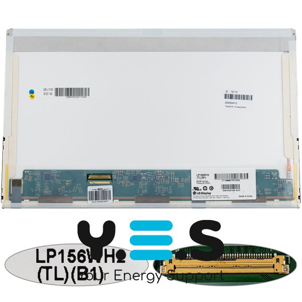 Екран 15.6" LP156WH2-TLB1 1366×768 40pin LED глянцевий, роз’єм зліва знизу (renew)