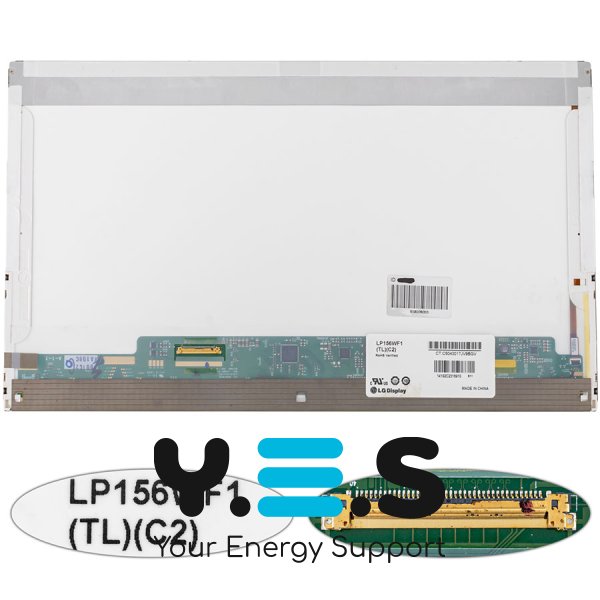 Матриця 15.6" LP156WF1-TLC2 FHD 1920×1080, 40pin, LED, глянець, роз’єм зліва внизу