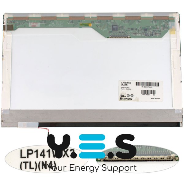 Матриця 14.1" LP141WX3-TLN4 1280×800 30pin 1CCFL глянцева, розʼєм справа зверху (NORMAL)