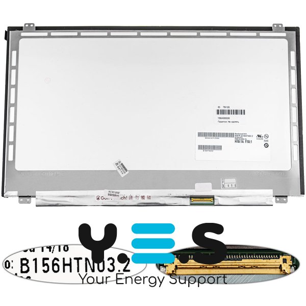 Матриця 15.6" B156HTN03.2 FHD 1920×1080, 40pin LED Slim, глянець, роз’єм справа знизу (renew)