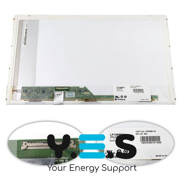Матриця LP156WH4-TLP1 15.6" 1366×768 LED 40pin глянець, розʼєм зліва внизу, renew
