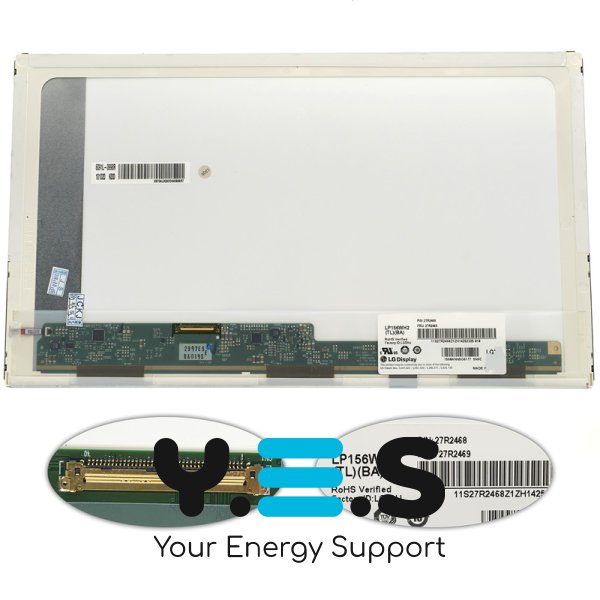 Матриця 15.6" LP156WH2-TLBA 1366×768 40pin LED глянець, розʼєм зліва знизу (renew)