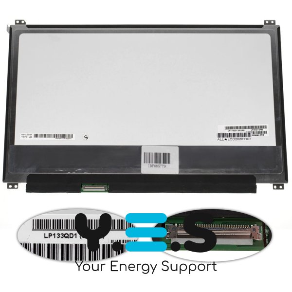 Матриця 13.3" LP133QD1-SPB2 3200×1800 eDP 40pin LED Slim матова, роз’єм зліва внизу