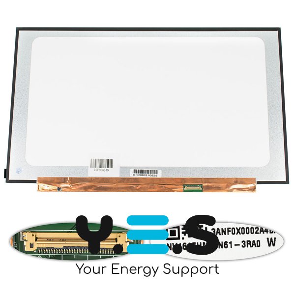 Матриця 16.1" NV161FHM-N61 IPS FHD 1920×1080 eDP 30pin LED Slim матова, розʼєм справа знизу