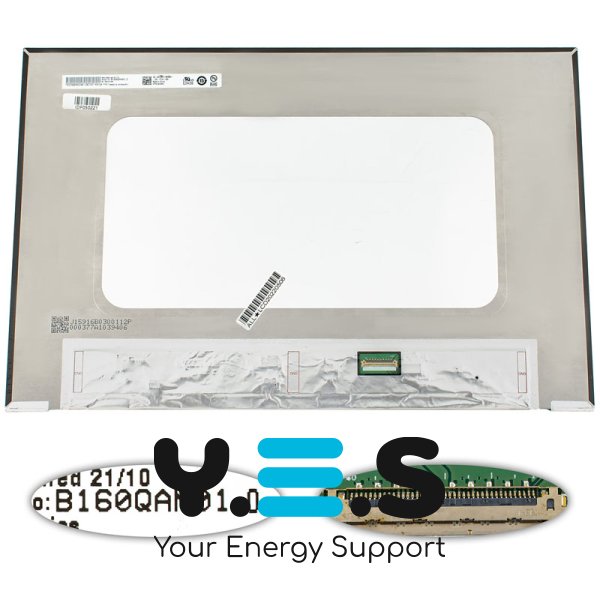 Матриця 16.0" B160QAN01.0 IPS 3072×1920 eDP 40pin LED Slim матова, роз’єм справа внизу