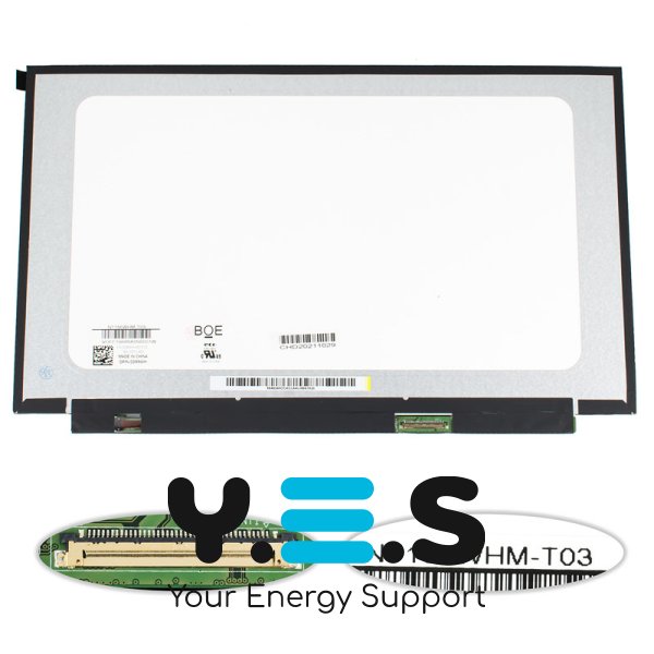 Сенсорна матриця 15.6" NT156WHM-T03 1366×768 eDP 40pin LED Slim глянець, розʼєм справа знизу