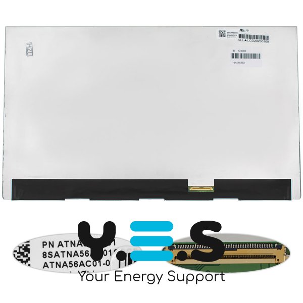 Матриця OLED 15.6" ATNA56AC01-0 2880×1620, eDP 40pin 120Гц 400кд/м², Slim, глянець, конектор справа знизу