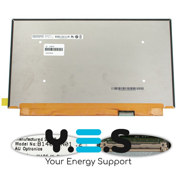 Матриця 14" B140ZAN01.2 UHD 3840×2160 IPS eDP 40pin LED Slim матова, роз’єм справа знизу