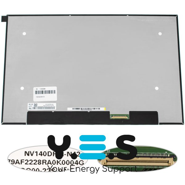 Матриця 14" NV140DRM-N42 2240×1400 IPS eDP 40pin LED Slim матова, розʼєм справа знизу