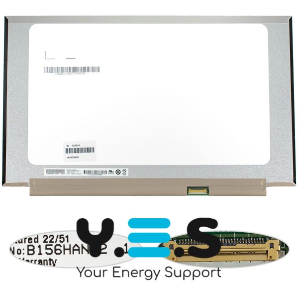Матриця 15.6" B156HAN02.1 IPS FHD 1920×1080 eDP 30pin LED Slim матова, розʼєм справа внизу
