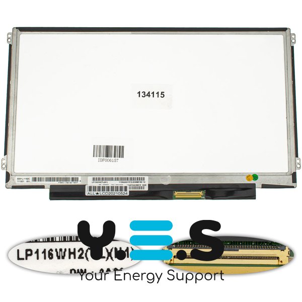 Матриця 11.6" LP116WH2-TLN1 1366×768 40pin LED Slim матова, кріпл. збоку, роз’єм справа знизу, H=159мм