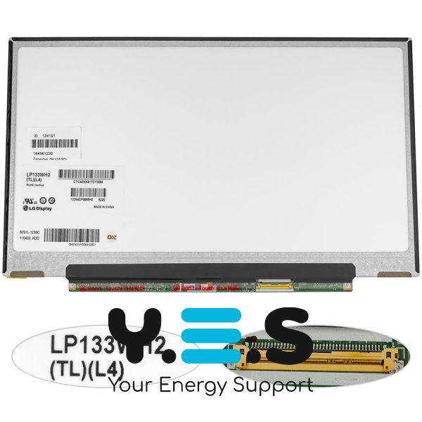 Матриця LP133WH2-TLL4 13.3" 1366×768 40pin LED Slim глянець, конектор справа знизу для ноутбука