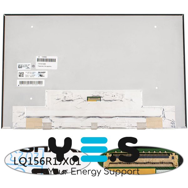 Матриця 15.6" LQ156R1JX01 3840×2400 IPS eDP 40pin LED Slim глянець, роз’єм центр-низ для ноутбука