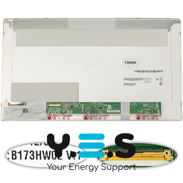 Уцінка! Матриця 17.3" B173HW02 V.1 FHD 1920×1080, 40pin, LED, глянець, роз’єм зліва знизу (renew)