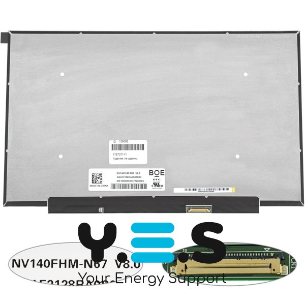 Матриця 14.0" NV140FHM-N67 IPS FHD 1920x1080 eDP 30pin матова SLIM LED 250кд/м²