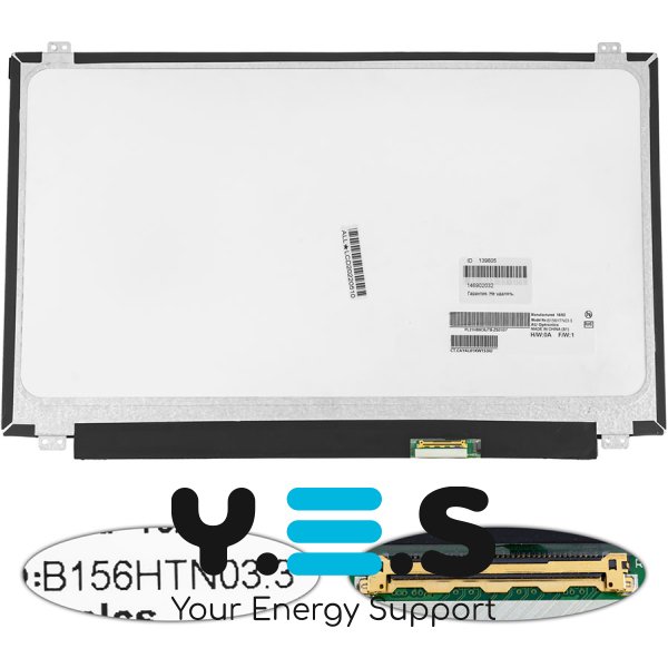Уцінка! Матриця 15.6" B156HTN03.3 FHD 1920×1080 40pin LED Slim матова, розʼєм справа знизу