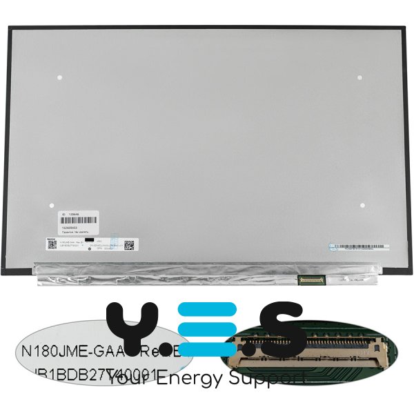 IPS-матриця 18.0" N180JME-GAA 1920×1200, eDP 40pin, 480Hz, LED, slim, матова, роз’єм справа внизу