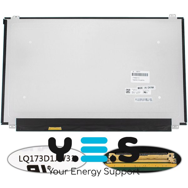 Матриця 17.3" LQ173D1JW31 IPS 4K 3840×2160 eDP 40pin LED Slim матова, розʼєм зліва знизу