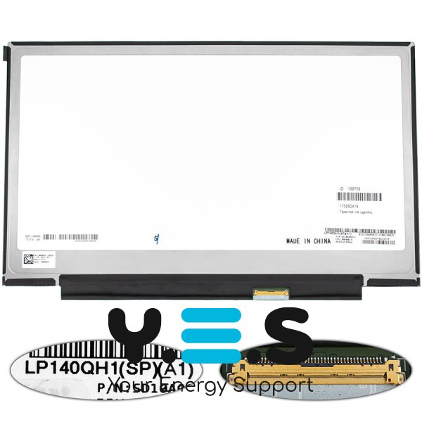 Матриця 14.0" LP140QH1-SPA1 2560×1440 eDP 40pin LED Slim матова, розʼєм справа знизу