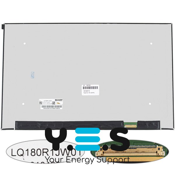 Матриця 18.0 LQ180R1JW01 2560×1600 IPS 240Гц eDP 40pin LED Slim матова розʼєм справа знизу
