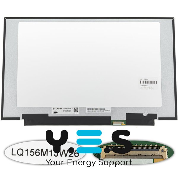 Матриця 15.6" LQ156M1JW26 FHD IPS 240Гц eDP 40pin LED Slim матова, розʼєм справа знизу