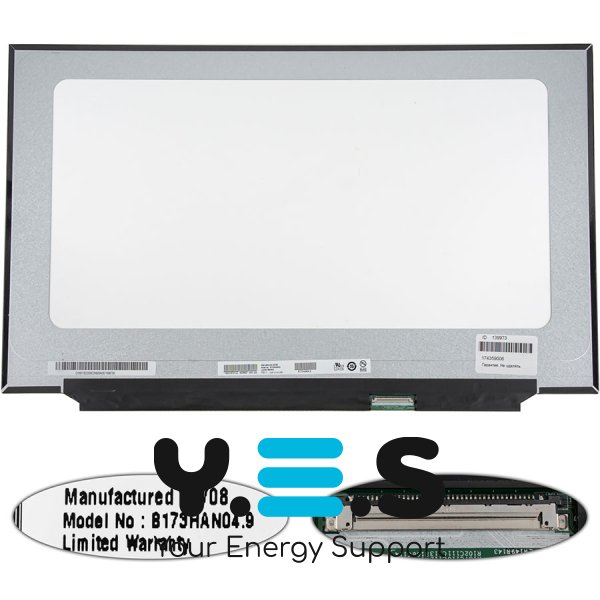 Матриця 17.3" B173HAN04.9 IPS FHD 144Hz 40pin eDP матова Slim 300 ніт (праворуч)