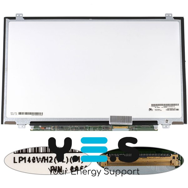 Матриця 14.0" LP140WH2-TLF1 1366×768 40pin LED Slim глянець, роз’єм справа знизу (renew)