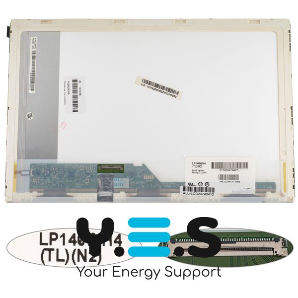 Матриця 14" LP140WH4-TLN2 1366×768 40pin LED глянц., роз’єм зліва внизу, renew