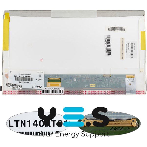 Матриця 14.0" LTN140AT01 1366×768 40pin LED глянцева розʼєм зліва знизу (renew)