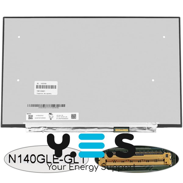 Матриця 14.0 N140GLE-GL1 2560×1600 IPS 120Hz eDP 40pin LED Slim матова, розʼєм справа знизу