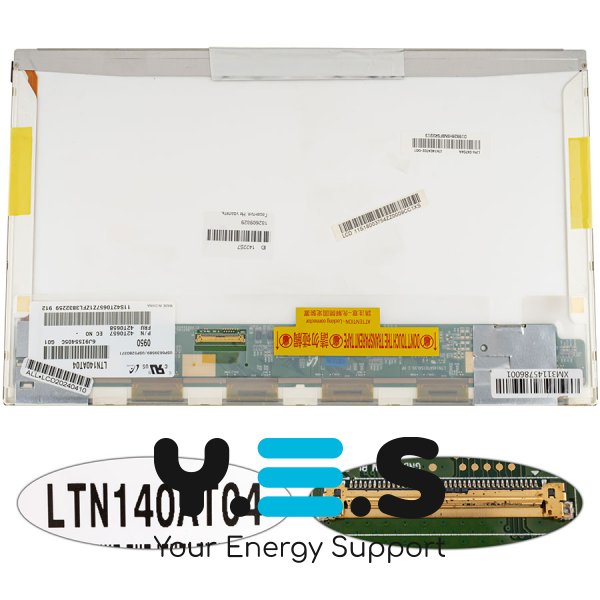 Матриця 14" LTN140AT04 1366×768 40pin LED глянцева розʼєм зліва знизу (renew)