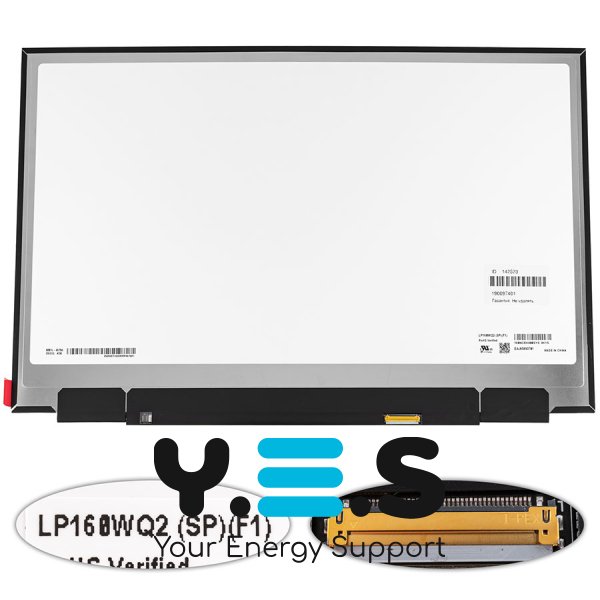 Матриця 16.0" LP160WQ2-SPF1 IPS 2560×1600 144Hz eDP 40pin LED Slim матова, роз’єм справа знизу