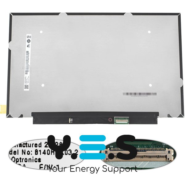 Матриця 14.0" B140HAK03.2 Touch IPS FHD 1920×1080 eDP 40pin Slim матова, роз'єм справа внизу