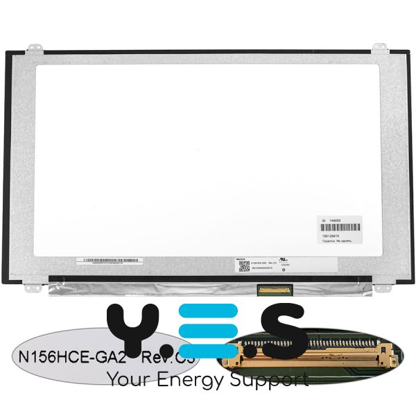 Матриця 15.6″ N156HCE-GA2 Rev.C3 IPS FHD 144Гц 40pin eDP матова SLIM, розʼєм справа внизу