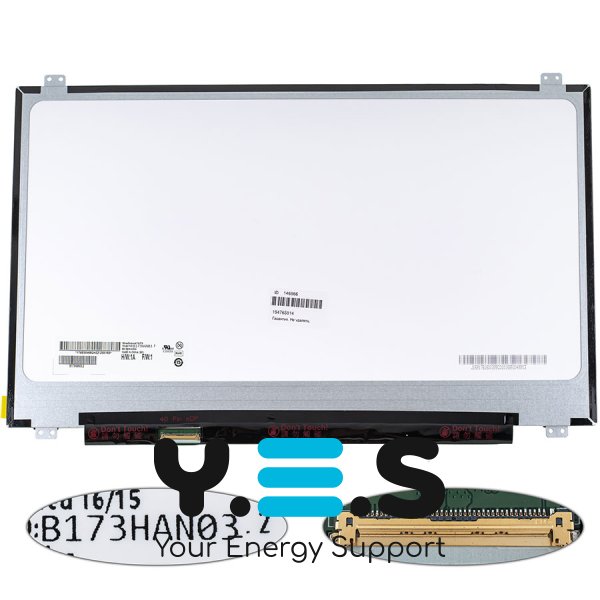 Матриця 17.3" B173HAN03.2 IPS FHD 144Гц 40pin eDP матова 300кд SLIM, роз’єм зліва внизу