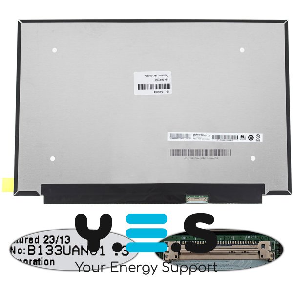 Матриця 13.3" B133UAN01.3 IPS 1920×1200 eDP 30pin LED Slim матова (розʼєм справа знизу)