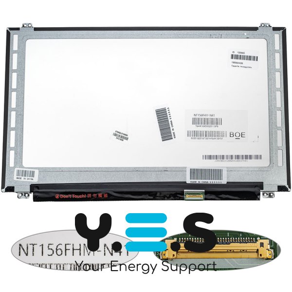 Матриця 15.6" NT156FHM-N41 FHD IPS 30pin eDP 220кд/м² LED Slim матова, розʼєм справа (renew)