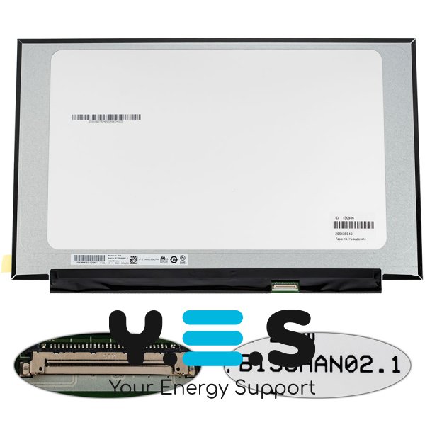 Матриця 15.6" B156HAN02.1 IPS FHD 1920×1080 eDP 30pin LED Slim матова, розʼєм справа знизу