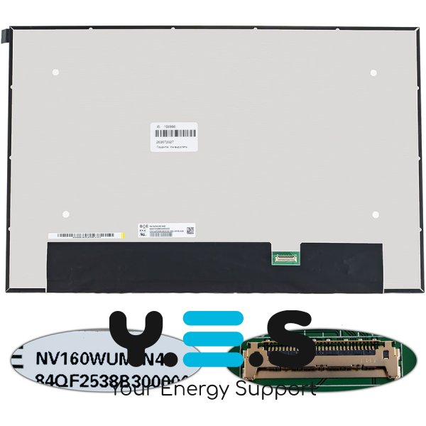 Матриця IPS 16.0″ NV160WUM-N42 1920×1200 eDP 30pin LED Slim матова, розʼєм справа знизу