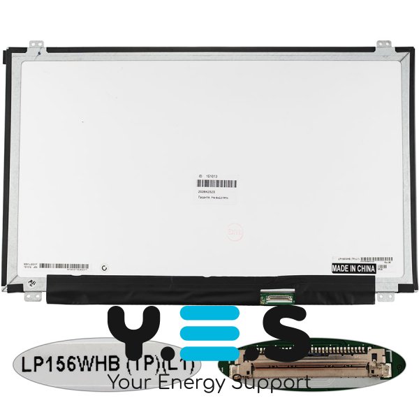 Матриця 15.6" LP156WHB-TPL1 1366×768 eDP 30pin LED Slim матова, розʼєм праворуч знизу (renew)
