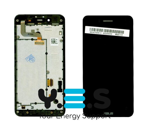 Дисплейний модуль (екран) з тачскріном і рамкою для Asus PadFone mini 4.3, чорний