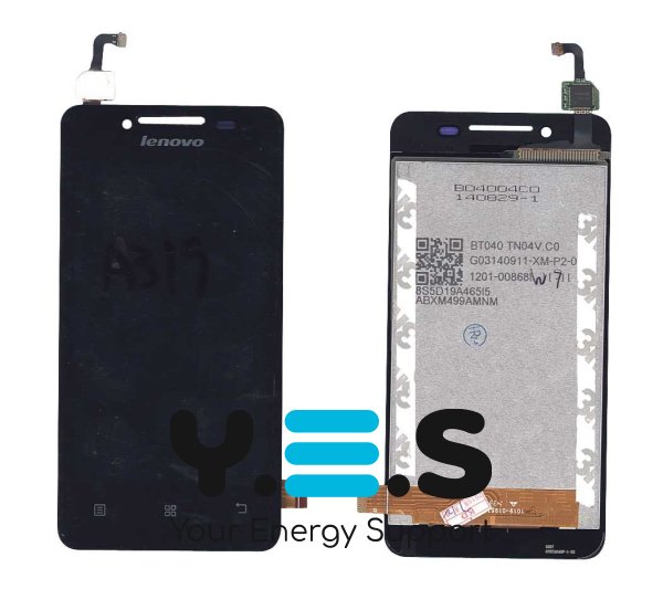 Дисплейний модуль із тачскріном для Lenovo IdeaPhone A319, чорний
