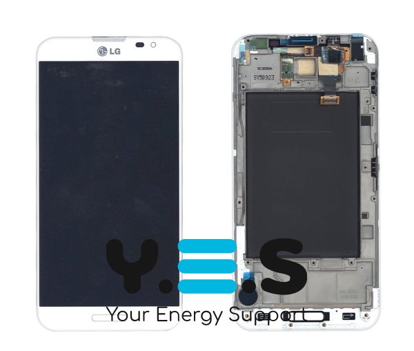 Дисплейний модуль з тачскріном у білій рамці для LG Optimus G Pro E980/E985/F240L/F240K/F240S