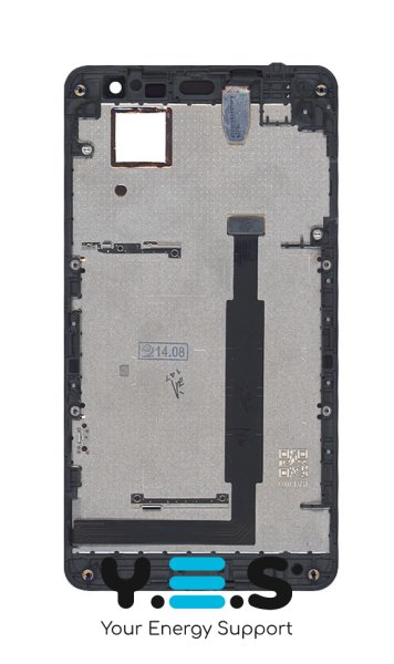 Тачскрін-матриця (модуль) для Nokia Lumia 625 з рамкою, чорна