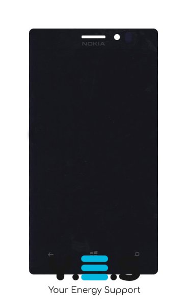 Дисплейний модуль (екран) із сенсором для Nokia Lumia 925, чорний