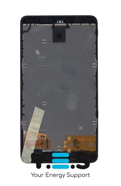 Дисплейний модуль із тачскріном у рамці для Nokia X RM-980, чорний