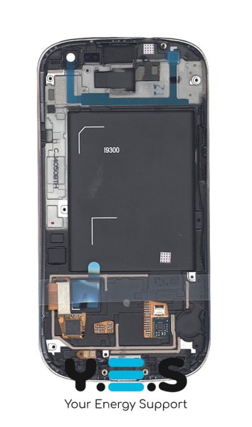 Тачскрін-матриця з рамкою для Samsung Galaxy S3 GT-I9300, коричнева